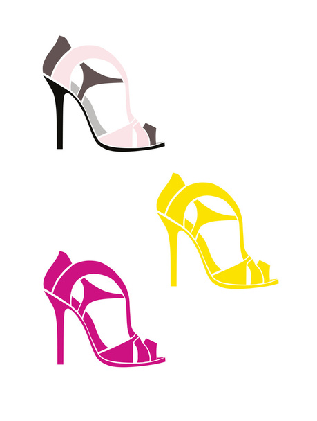 High heel shoes - Vector, Image