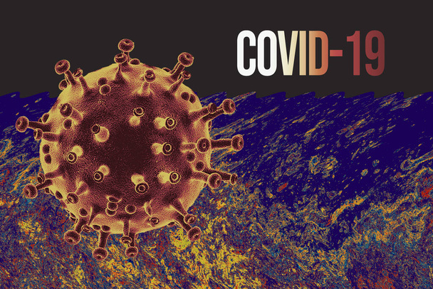 Surto de doença por coronavírus (COVID-19) e antecedentes de gripe por coronavírus. - Foto, Imagem