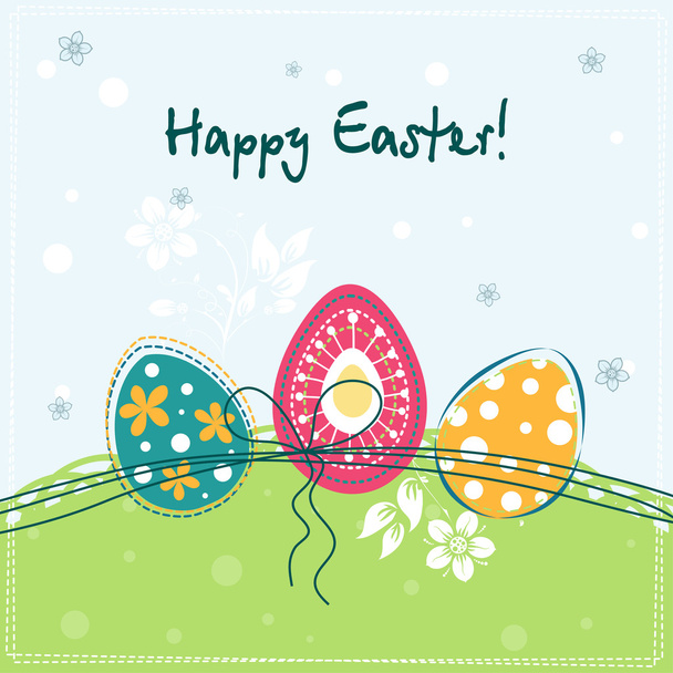 Template Easter greeting card, vector - Вектор,изображение