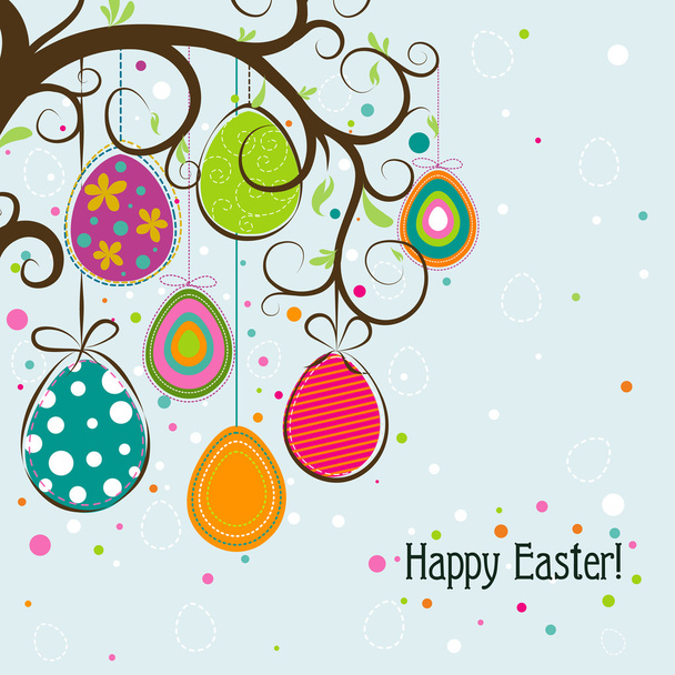 Template Easter greeting card, vector - Vektör, Görsel