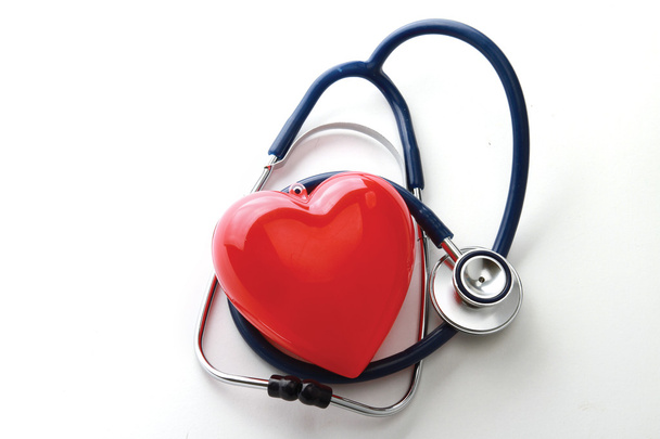 A heart with a stethoscope - Фото, зображення
