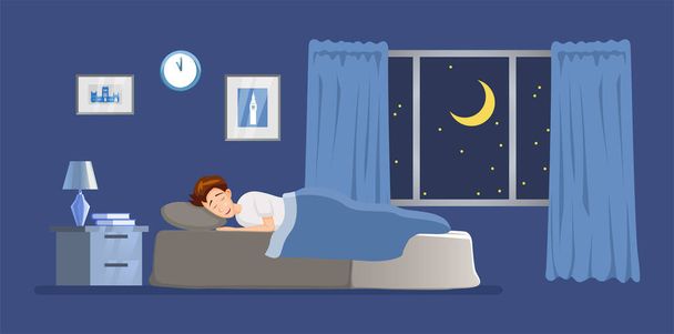 γελοιογραφία των ανθρώπων που κοιμούνται - Διάνυσμα, εικόνα