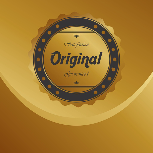 Golden product label theme - Vector, Image