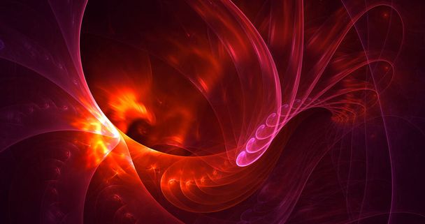 3D rendering abstract multicolor fractal light background - Foto, afbeelding