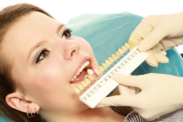Examining patient's teeth - Foto, Imagem