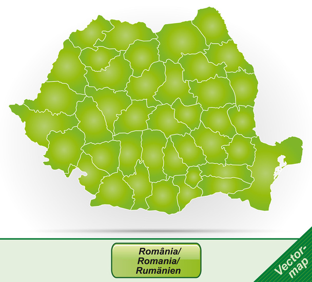 Mapa Rumunii - Wektor, obraz
