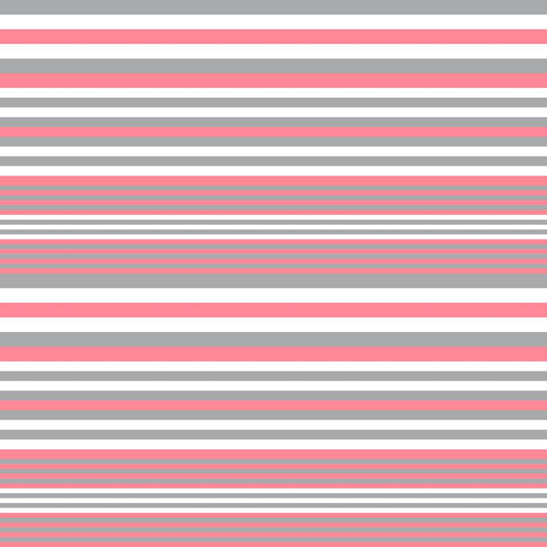 White horizontal striped seamless pattern background suitable for fashion textiles, graphics - Vector, Image