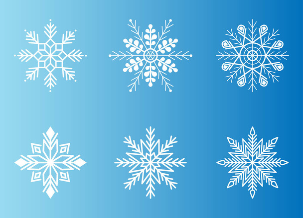 Copo de nieve invierno conjunto
 - Vector, Imagen