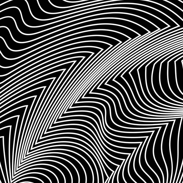 Vector abstract lijnen patroon. Golvenachtergrond - Vector, afbeelding