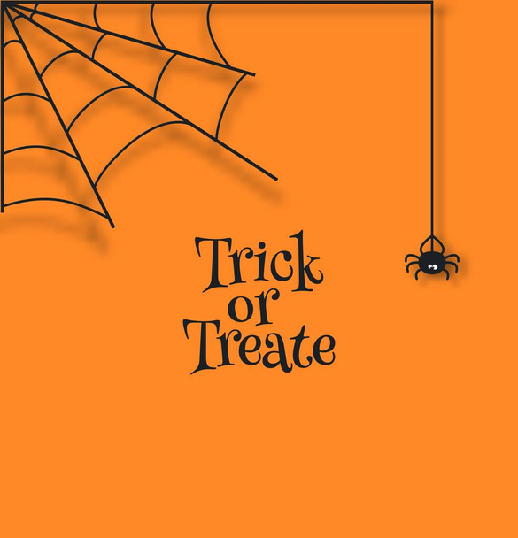 Halloween vector card illustration in paper cut style - Vector, Image