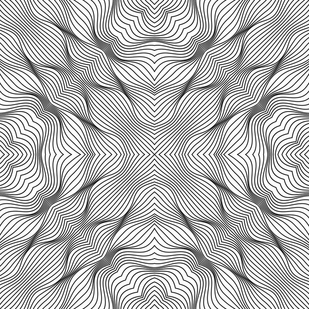 Modèle de lignes abstraites vectorielles. Fond des vagues - Vecteur, image