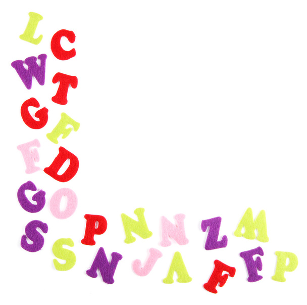 English alphabet, isolated on white - 写真・画像