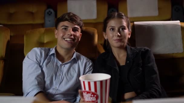 People audience watching movie in cinema theater. - Footage, Video