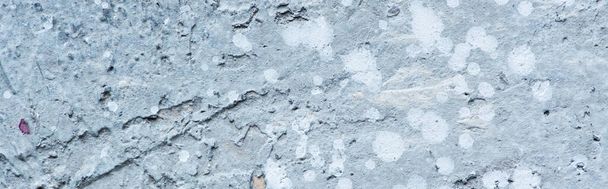 rough abstract grey concrete textured surface, panoramic orientation - Photo, Image