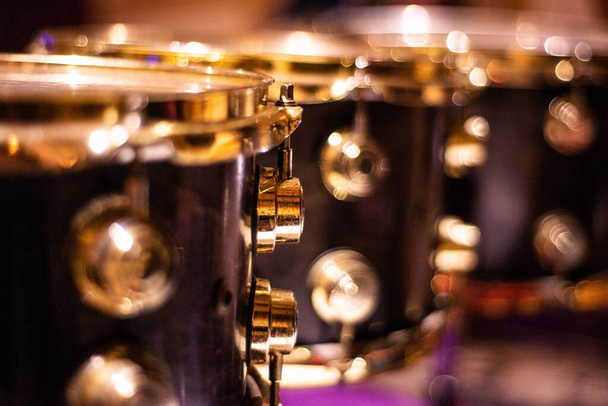 instruments de musique : partie d'un tambour serrée - Photo, image