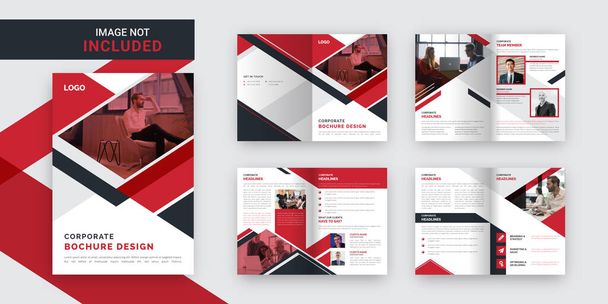 Corporate 08 Pages Bifold Brochure Template - Photo, Image