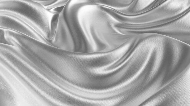 Stříbrné hedvábí tkaniny abstraktní pozadí - Fotografie, Obrázek