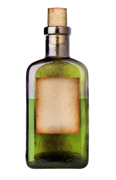 Old fashioned medicine bottle. - Zdjęcie, obraz