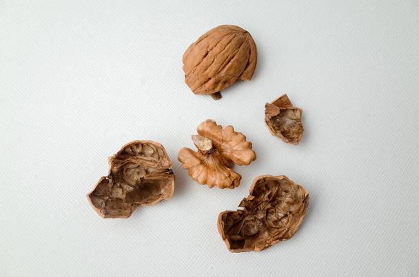 макрофото очищенного грецкого ореха - Фото, изображение