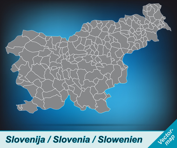 Kaart van Slovenië - Vector, afbeelding