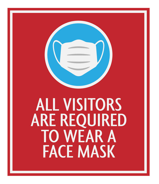 червона маска для обличчя потрібний знак із захисною іконою для обличчя
 - Вектор, зображення
