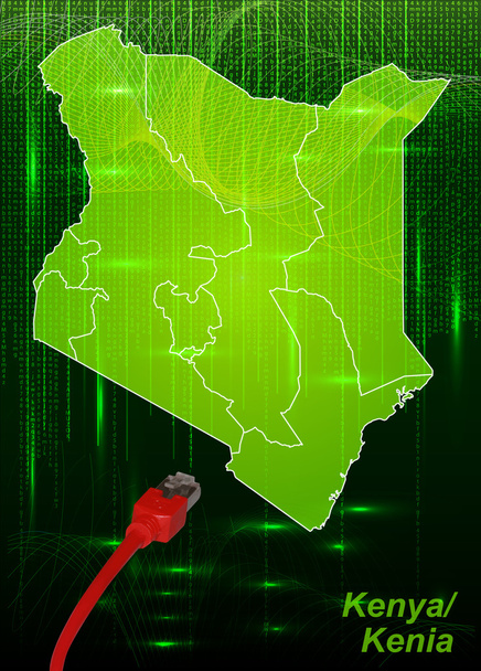 Carte du Kenya
 - Vecteur, image