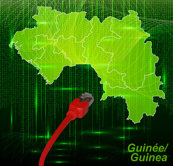 Карта Гвинеи
 - Вектор,изображение