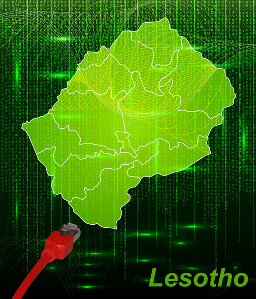 Lesoto Haritası - Vektör, Görsel