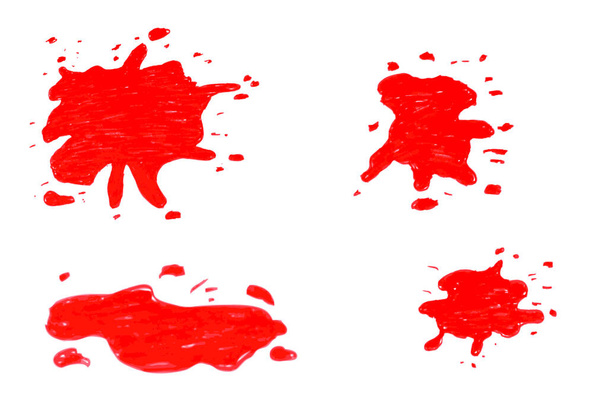 Vector mão desenhar esboço, respingo de sangue
 - Vetor, Imagem