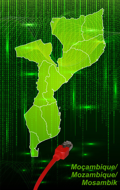 Mapa Mosambiku - Vektor, obrázek