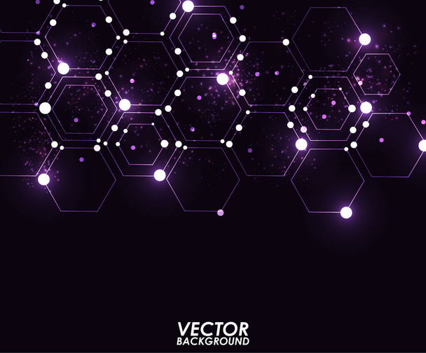 Abstract modern geometric shining pattern digital, Abstract futuristic art wallpaper. Vector illustration.  - Vector, Image