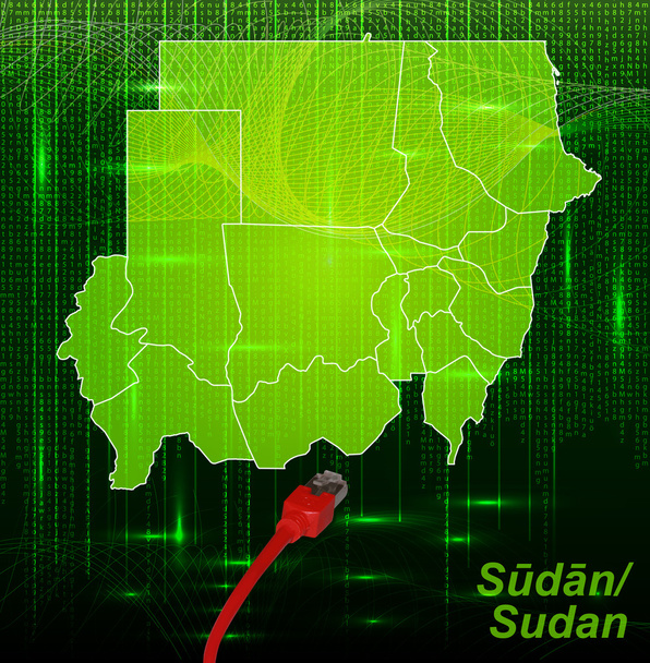 Mapa w Sudanie - Wektor, obraz