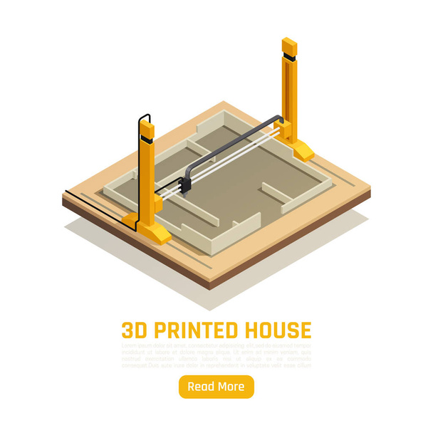 Casa stampata 3D  - Vettoriali, immagini