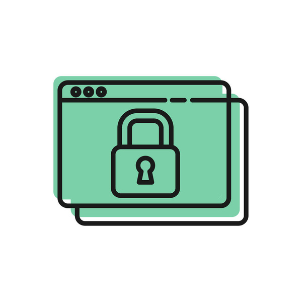 Захищайте свій сайт за допомогою HTTPS, символу SSL, ізольованого на білому тлі. Протокол зв'язку в Інтернеті. Вектор. - Вектор, зображення