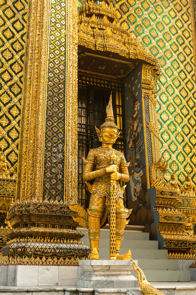 Wat Phra Kaeo, Temple of the Emerald Buddha and the home of the Thai King. Wat Phra Kaeo is one of Bangkok's most famous tourist sites and it was built in 1782 at Bangkok, Thailand. - Фото, изображение