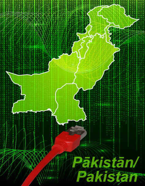 El mapa de Pakistán
 - Vector, Imagen