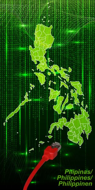 Mapa Filipiny - Wektor, obraz