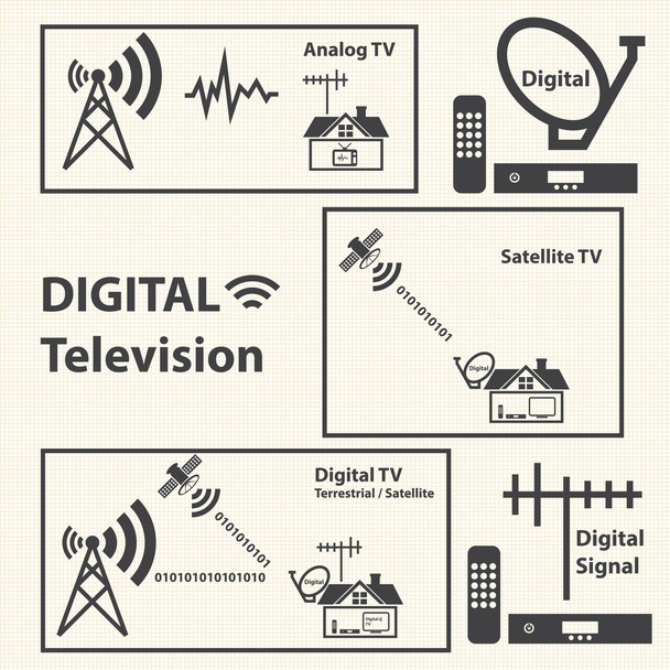 Digitální televize koncept s texturu pozadí. vektor - Vektor, obrázek