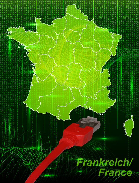 Mapa de Francia - Vector, imagen