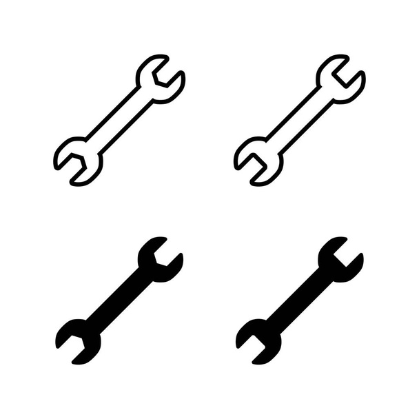 Set of wrench icons. Wrench vector icon. Spanner symbol - Vector, Image