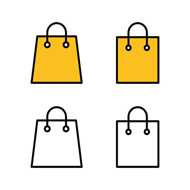 Conjunto de iconos de bolsa de compras. Bolsa de compras vector icono
 - Vector, imagen