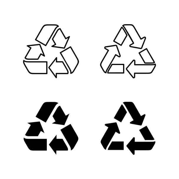 Zestaw ikon recyklingu wektora. Recykling i jakiś znak opakowania. ikona środowiska - Wektor, obraz