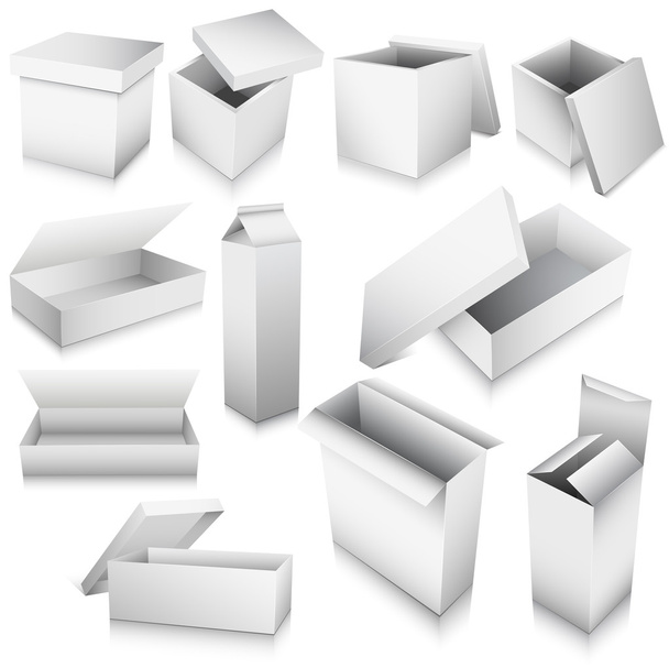 illustration of 3D boxes - Vettoriali, immagini