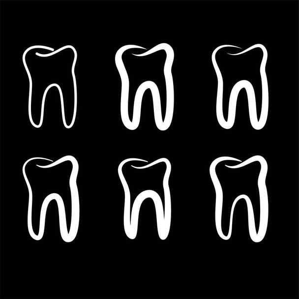 歯歯科医院のロゴマークアイコンベクトルテンプレート - ベクター画像