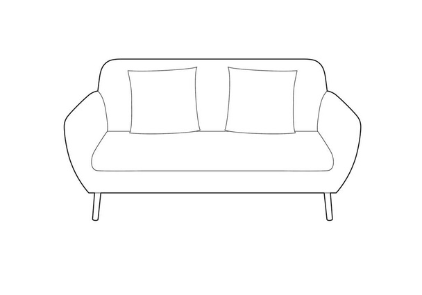 Векторная иллюстрация мебели в гостиной, файл EPS 10 - Вектор,изображение