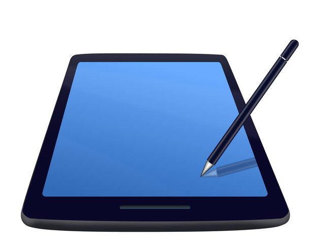 Мбаппе со стилусом Pen и экраном для макияжа. - Фото, изображение