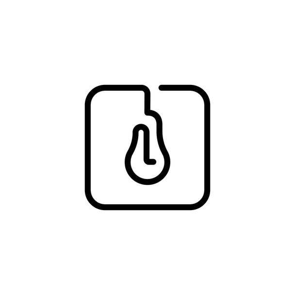 логотип лінійної чорної лампи. концепція успіху, абстрактна реклама, ефективні поради вчитися, розумна тестування eureka або ви знали сучасну емблему, наклейка для веб-сайтів, додаток ізольовано на білому тлі
 - Вектор, зображення