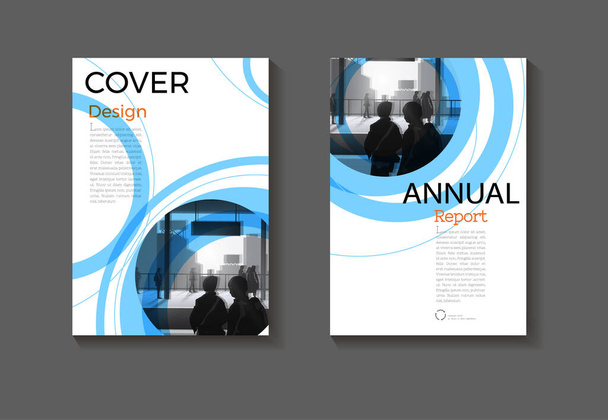 blue abstract Circle background modern cover design modern book cover Brochure cover  template,annual report, magazine and flyer layout Vector a4 - Vector, Image
