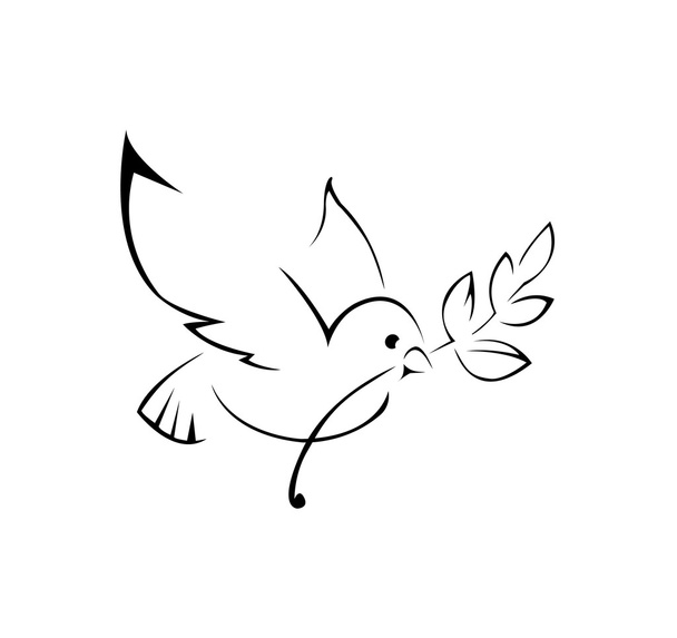 Dove of peace Simple Symbol - Vector, Image