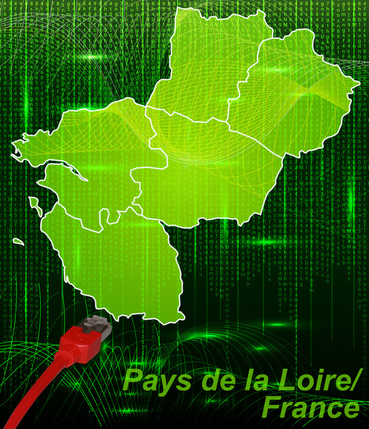 kaart van pays de la loire - Vector, afbeelding